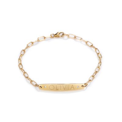 Starling Custom Engraved Diamond ID Bracelet