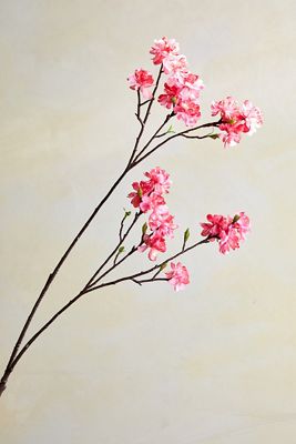 Faux Rosy Blossom Spray