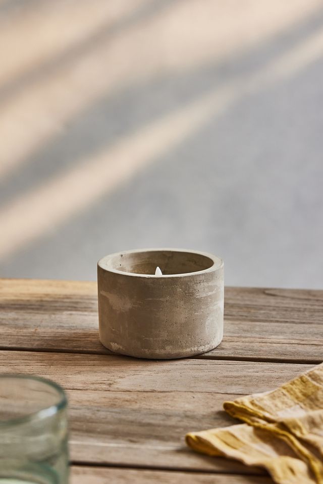 Flameless Candle in Concrete Vessel, Small #2