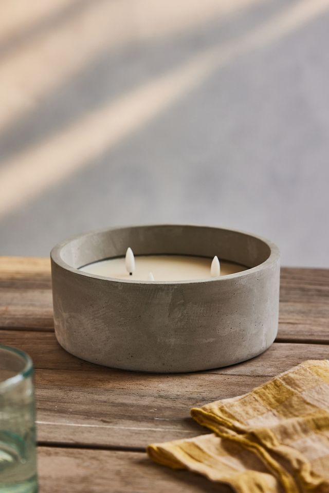 Flameless Candle in Concrete Vessel, Large #1