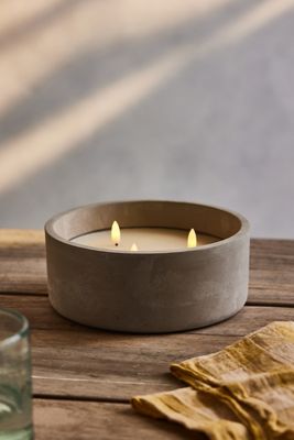 Flameless Candle in Concrete Vessel, Large