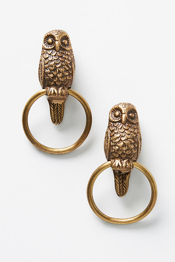 Set of 2 Woodland Owl Knobs