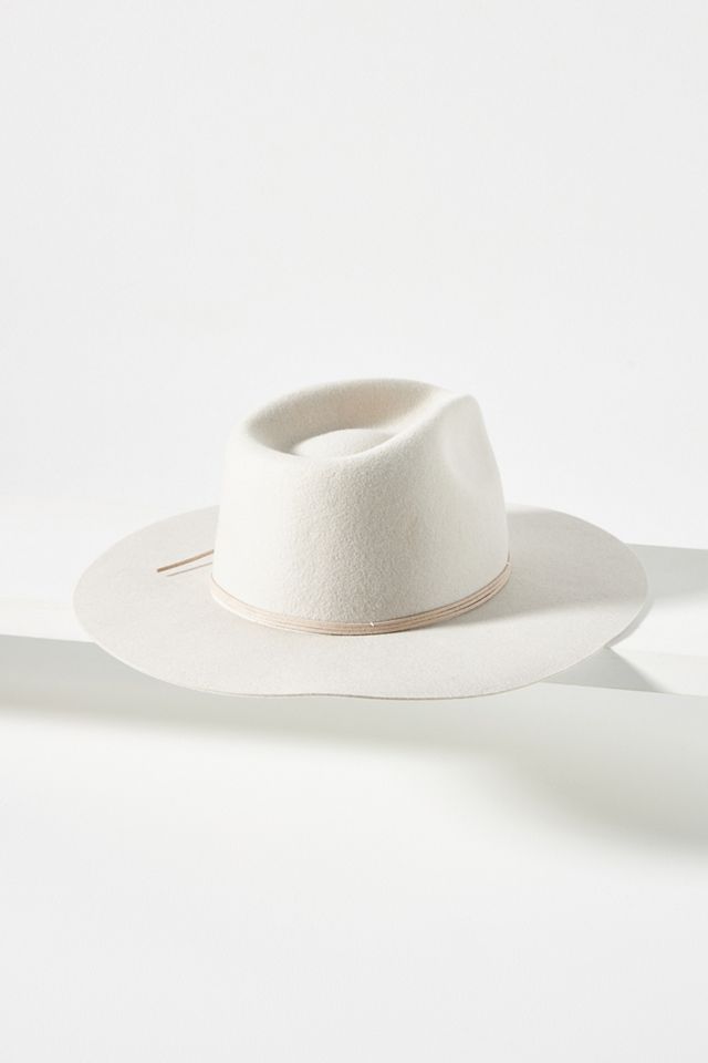 Leather-Trimmed Wool Rancher #1
