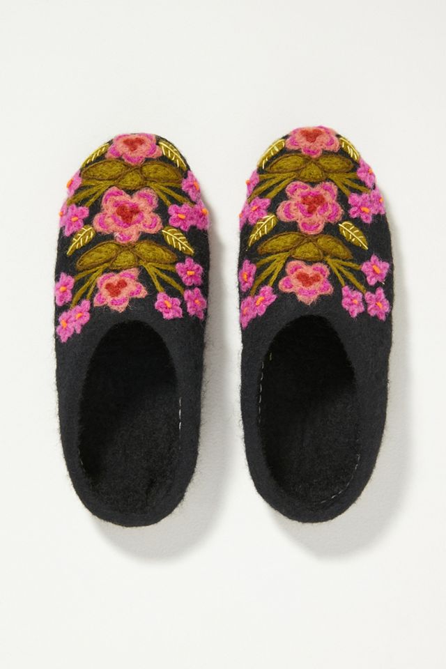 Secret Garden Crochet Slippers #1