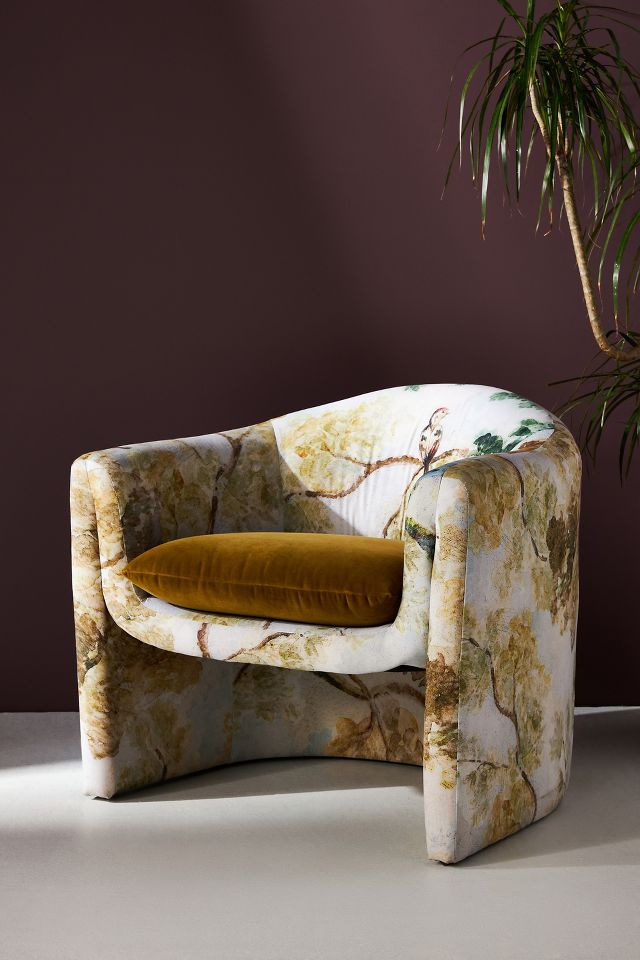 Sculptural best sale accent chair