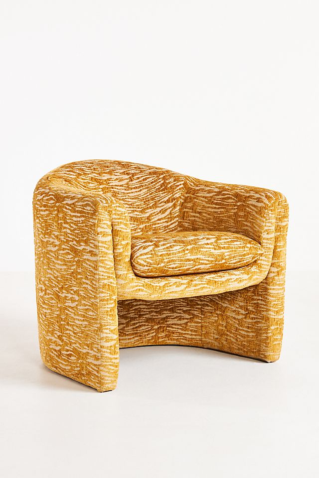 Mosley Chenille Sculptural Chair | AnthroLiving