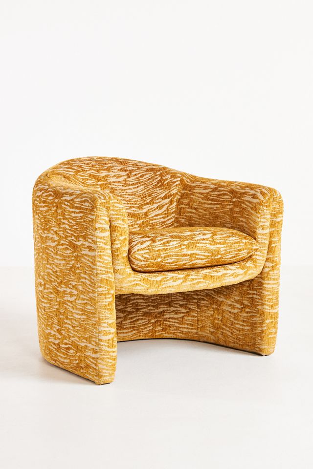 Mosley Chenille Sculptural Chair #1