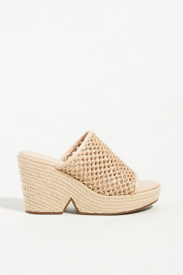 Cecelia New York Rattan Heeled Slides Anthropologie