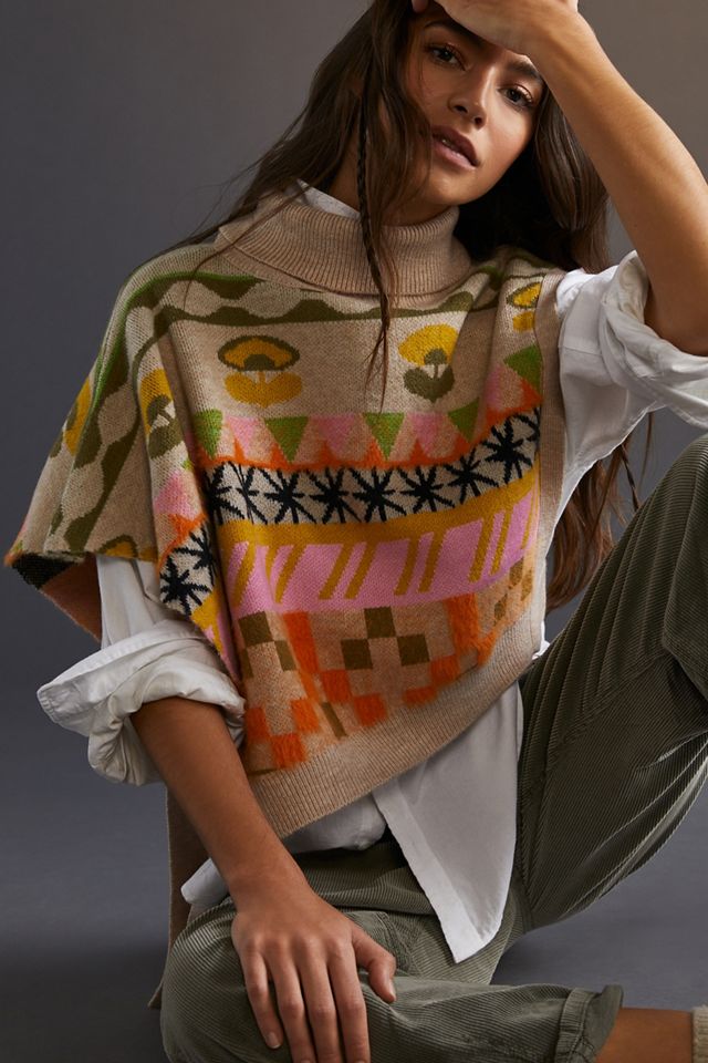 Asymmetrical Graphic Sweater Vest | Anthropologie