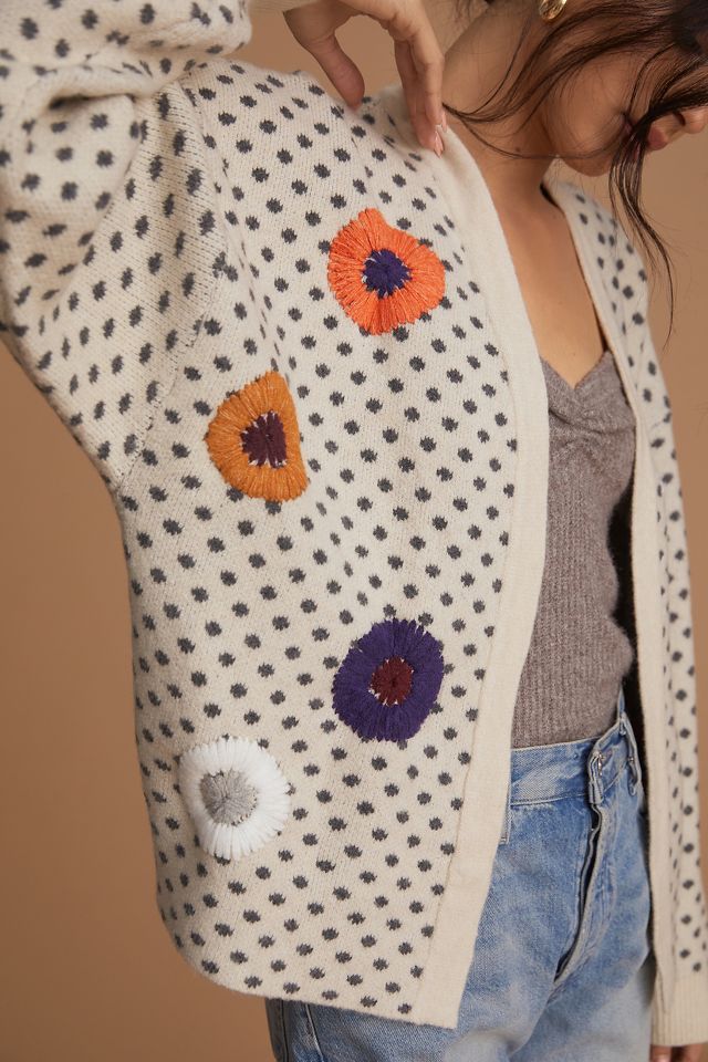 Embroidered 2025 cardigan anthropologie