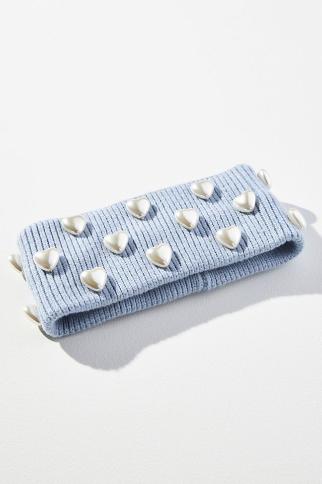 Lele Sadoughi Pearl Heart Ear Warmer | Anthropologie display picture 1