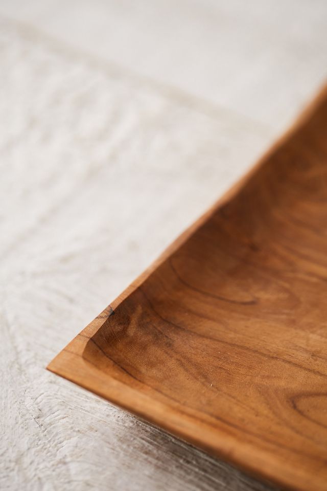 Square Teak Root Dinner Plate #3