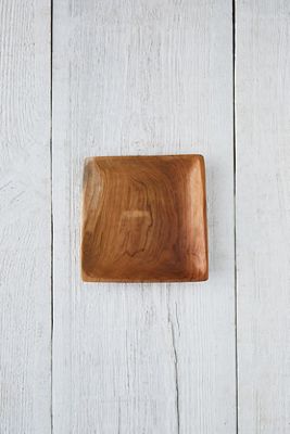 Square Teak Root Dinner Plate