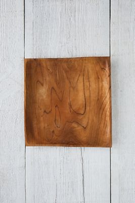 Square Teak Root Salad Plate