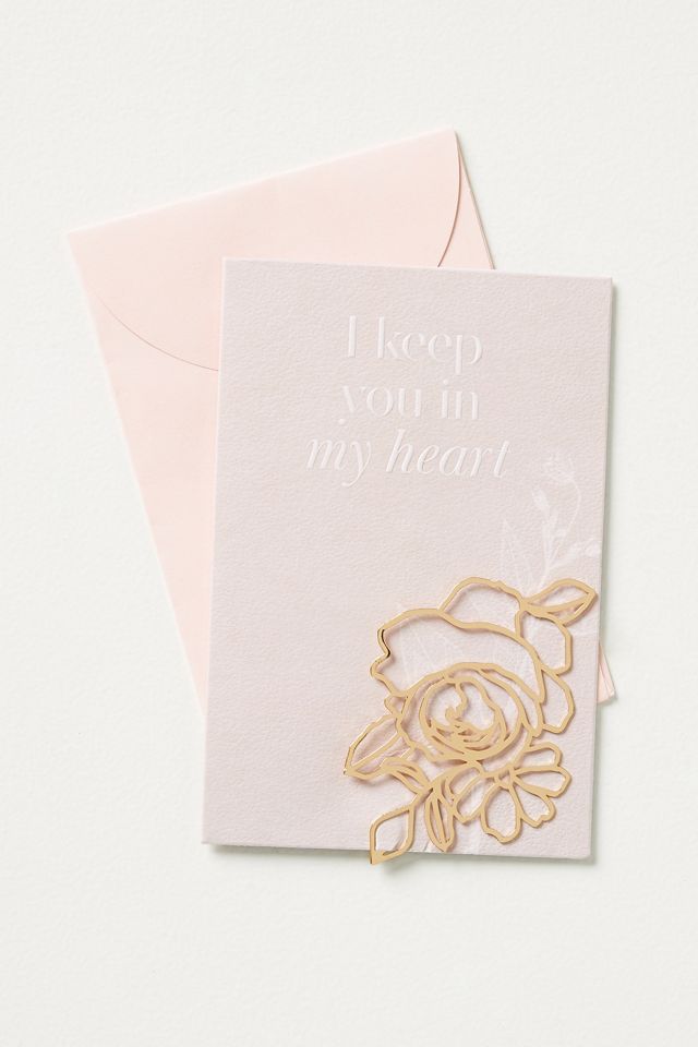 Floral Bookmark Greeting Card #1