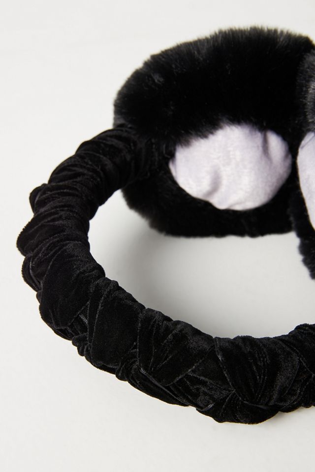 Velvet Braided Faux Fur Earmuffs | Anthropologie display picture 1