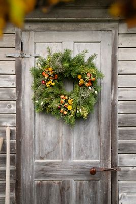 Fresh Noble Fir + Preserved Stem Wreath