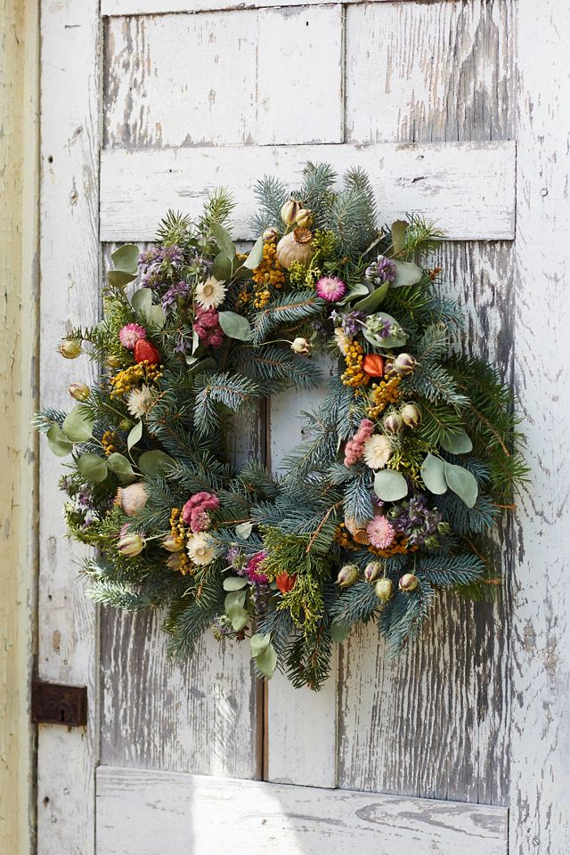 Fresh Noble Fir, Incense Cedar + Eucalyptus Wreath #2