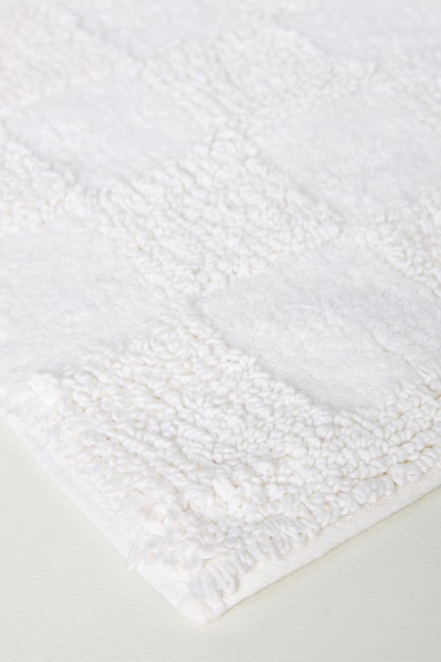 Tufted Checkerboard Bath Mat #1