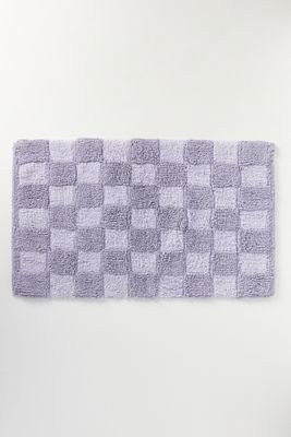 Tufted Checkerboard Bath Mat