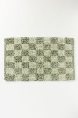 Tufted Checkerboard Bath Mat