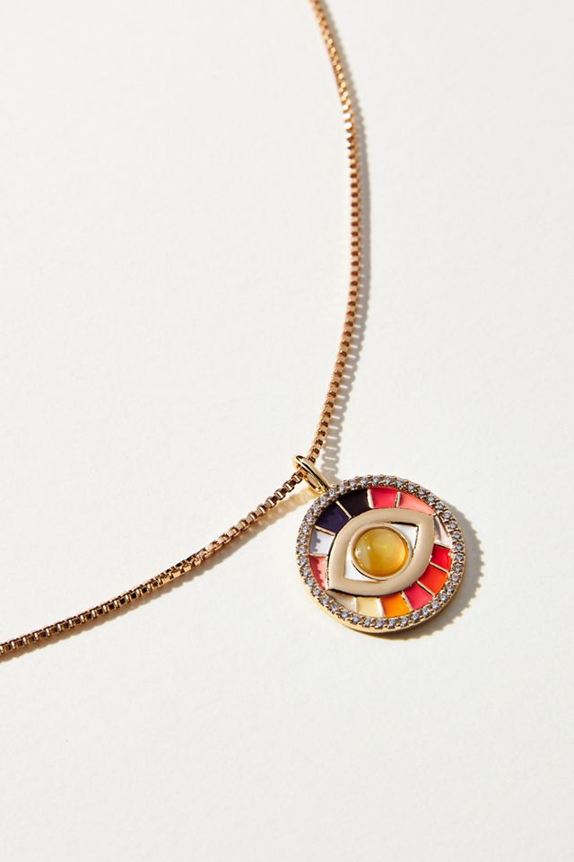 Elizabeth Stone Prism Pendant Necklace #1