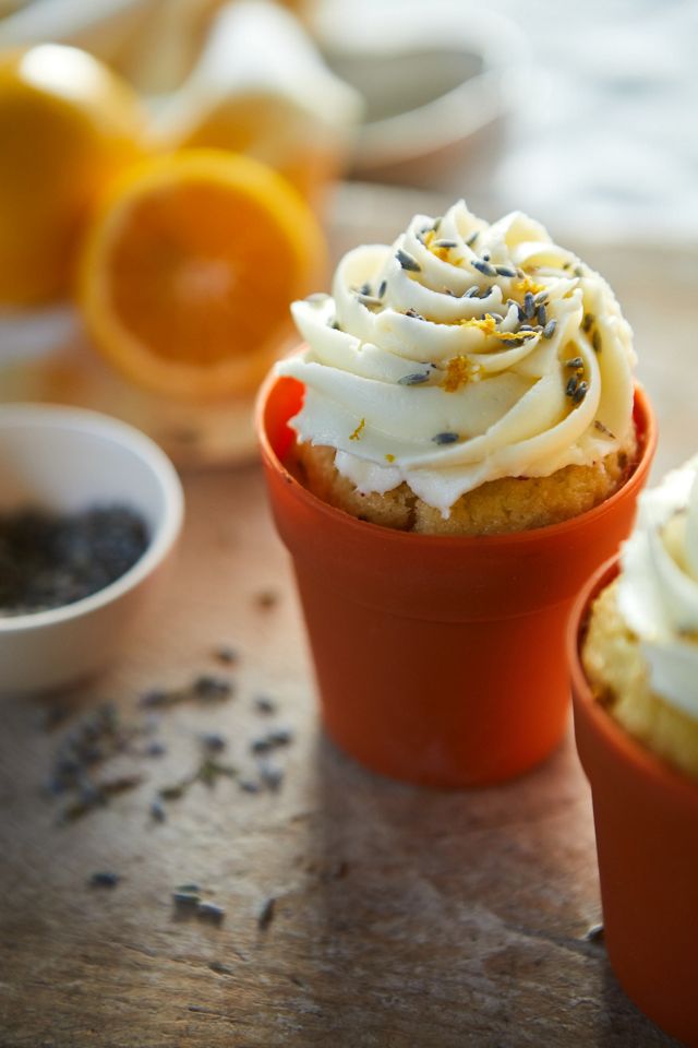 Lemon Lavender Flower Pot Cupcake Kit #3