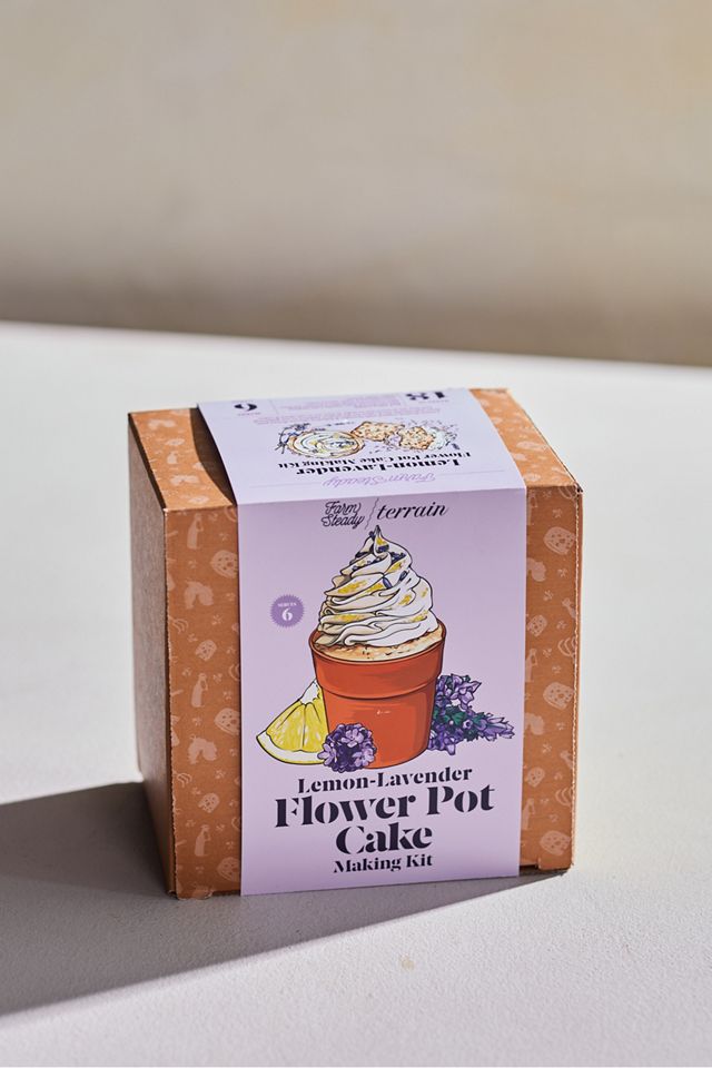 Lemon Lavender Flower Pot Cupcake Kit #1