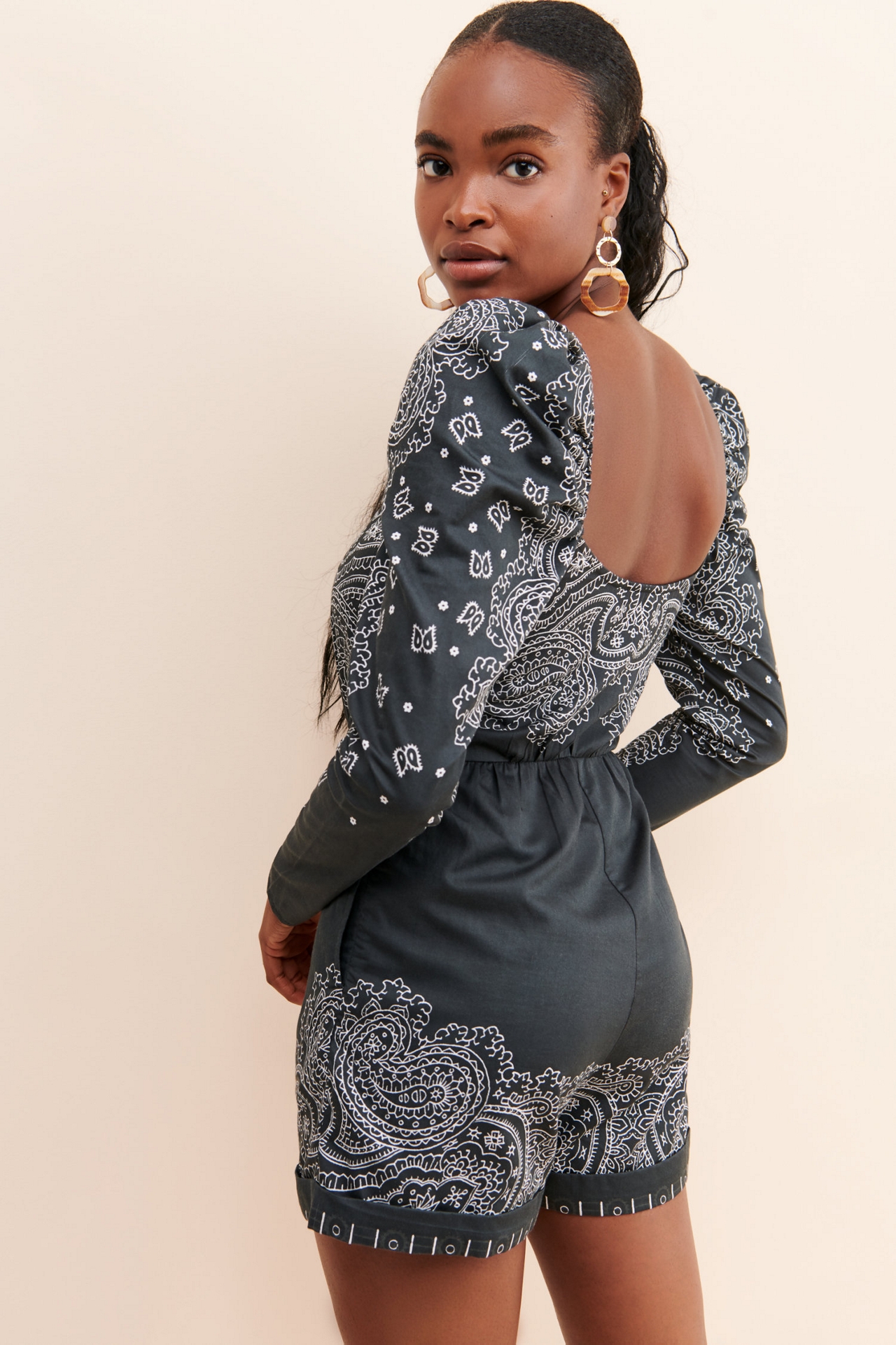 Rococo Sand Bandana Belted Romper