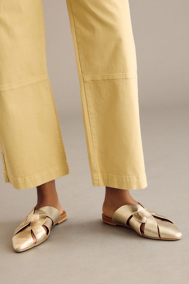 Pilcro Twisted Leather Slides #1