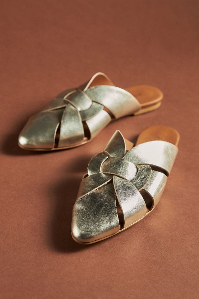 Pilcro Twisted Leather Slides #3