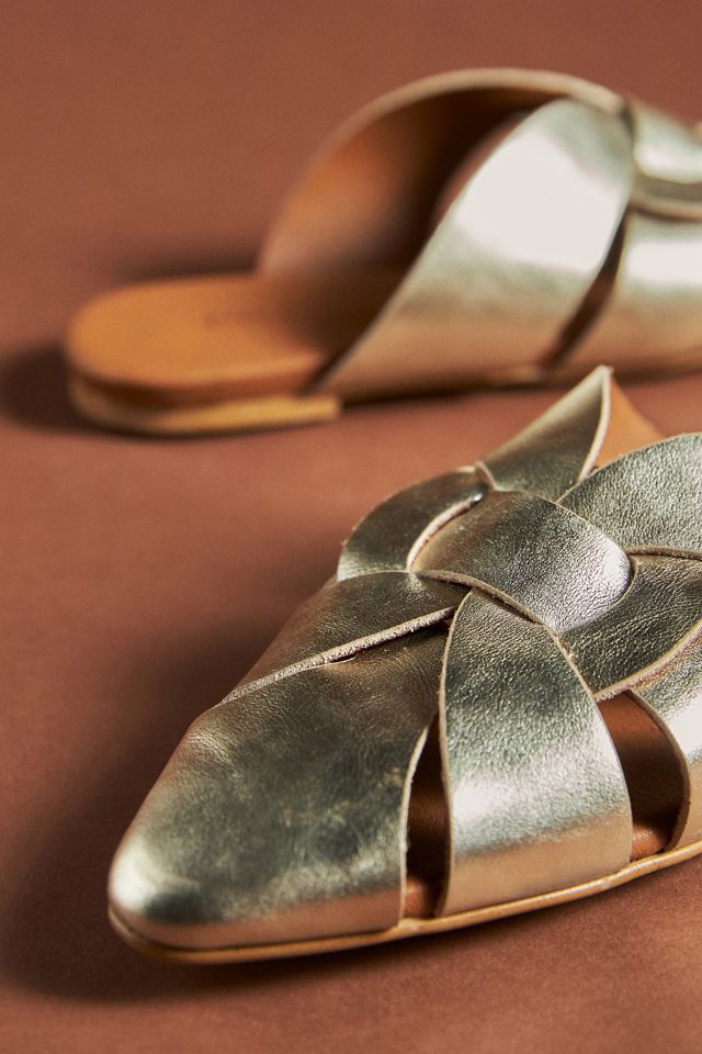 Pilcro Twisted Leather Slides #4