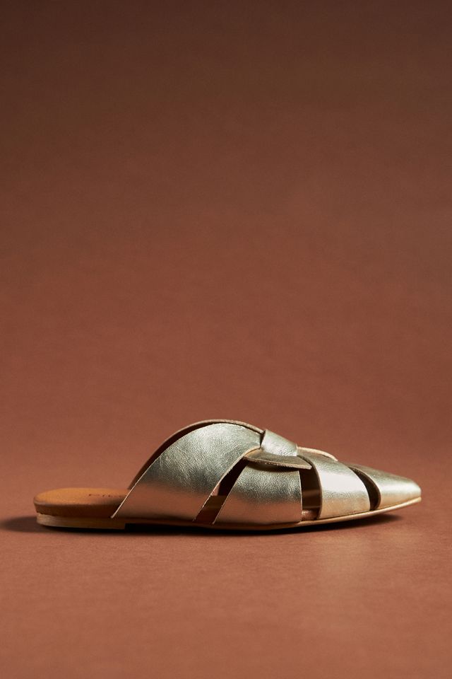 Pilcro Twisted Leather Slides #2