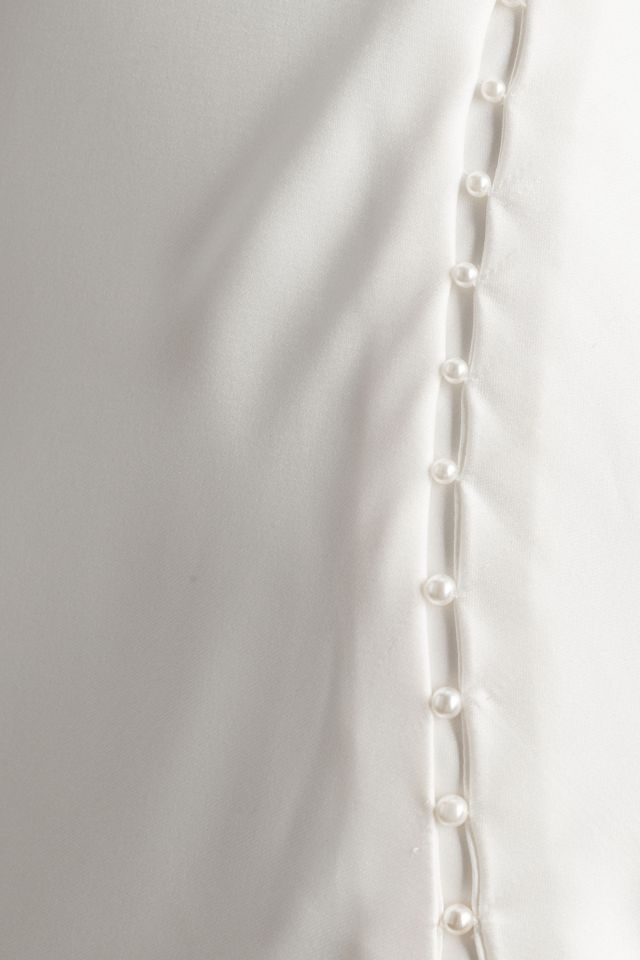 Watters Orlie Strapless Corset Satin Sheath Wedding Gown #3