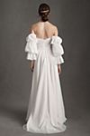 Willowby by Watters Cameron Tiered-Sleeve Off-Shoulder Mesh Column Wedding Gown #2