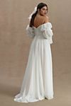 Willowby by Watters Cameron Tiered-Sleeve Off-Shoulder Mesh Column Wedding Gown #5