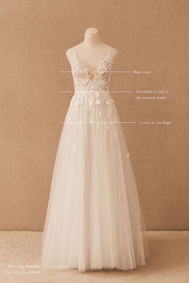 Willowby by Watters Whitney V-Neck Lace Applique Tulle A-Line Wedding Gown #6