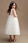 Princess Daliana Carrie Floral Applique Low-Back Tulle Flower Girl Dress #1