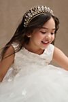 Princess Daliana Carrie Floral Applique Low-Back Tulle Flower Girl Dress #2