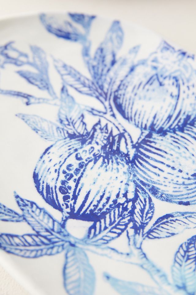 Blue Pomegranate Platter, Small Oval #2