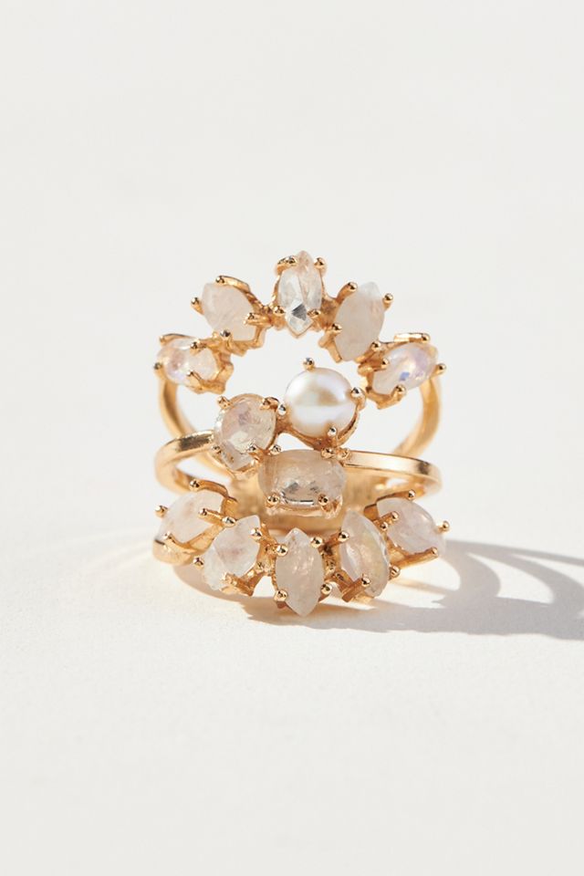 Triple Band Pearl Ring #1
