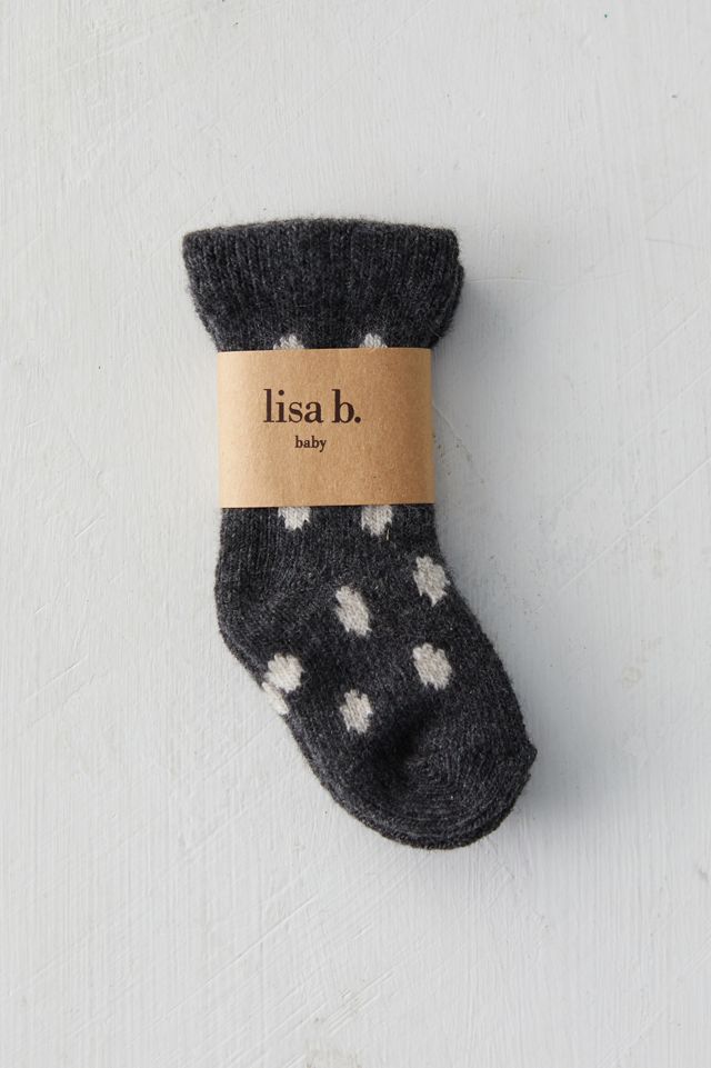 Cashmere Blend Baby Socks, Polka Dot #1