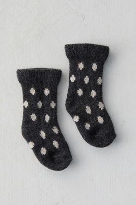 Cashmere Blend Baby Socks, Polka Dot