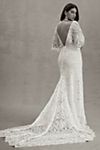 Rish Haleh Flutter-Sleeve Allover Lace V-Neck Fit & Flare Wedding Gown #4