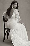 Rish Haleh Flutter-Sleeve Allover Lace V-Neck Fit & Flare Wedding Gown #3
