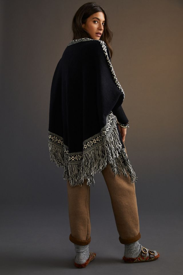 Fringed Knit Kimono #1