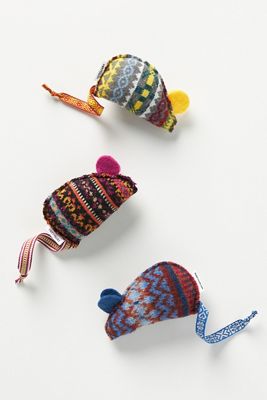 Fairisle Catnip Mice, Set of 3