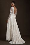 Riki Dalal Joan Illusion V-Neck Long-Sleeve Lace Wedding Gown with Swarovski Crystal Belt #1