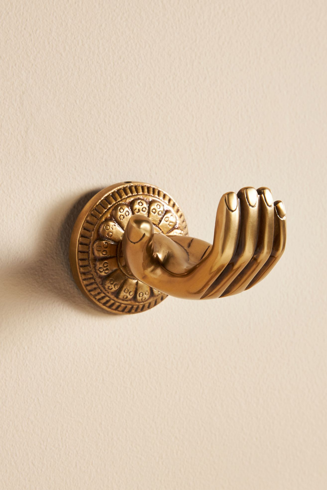 Nellie Hand Bath Hook - Brass, One Size