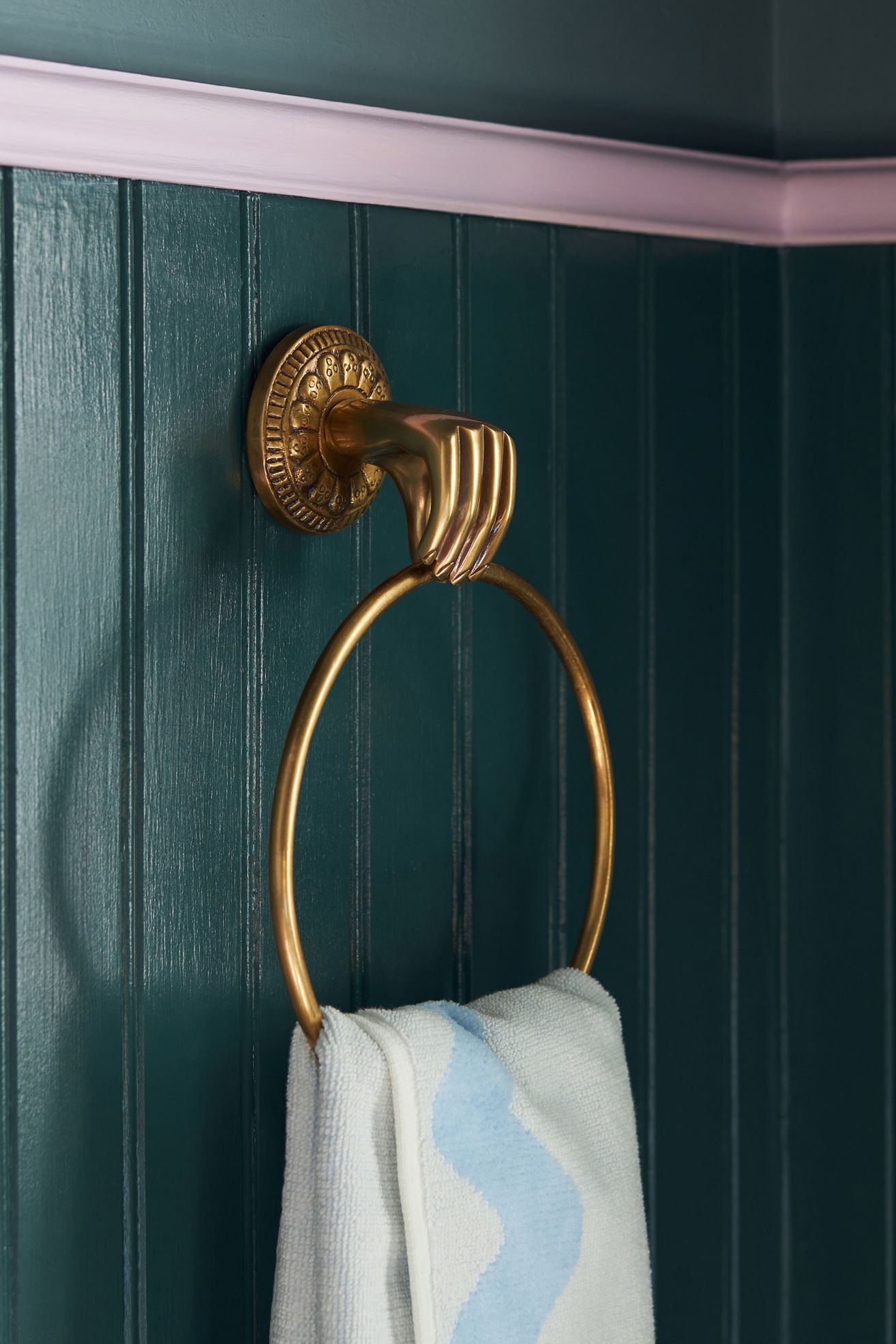 Nellie Towel Ring - Brass, Standard, One Size